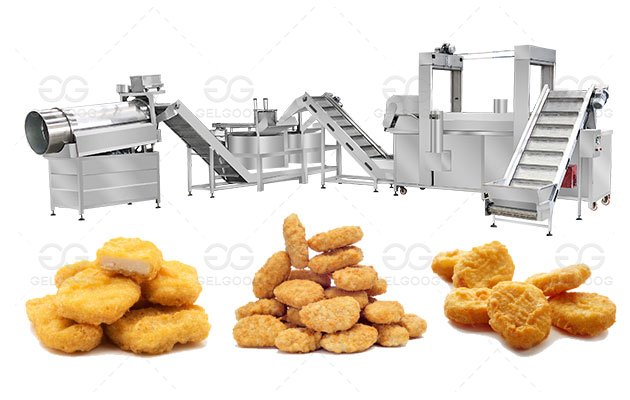 Chicken Nuggets Frying Production Line