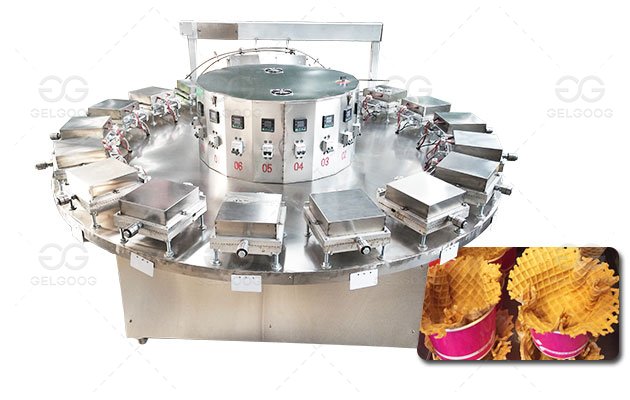 Crispy Thin Waffle Bowl Inside Iron Machine Stock Photo - Download Image  Now - Appliance, Baking, Batter - Food - iStock