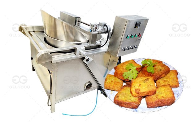 200kg/h Electric Bread Slice Frying Machine for Commercial